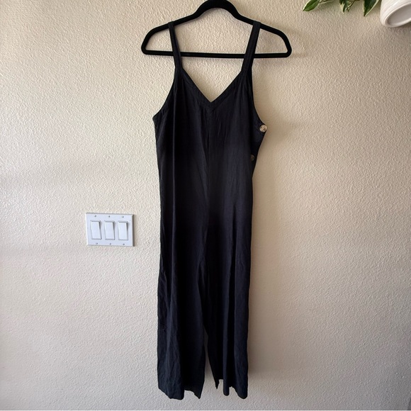 Urban Outfitters Linen/Rayon Black Jumpsuit - Size XS - Picture 5 of 10